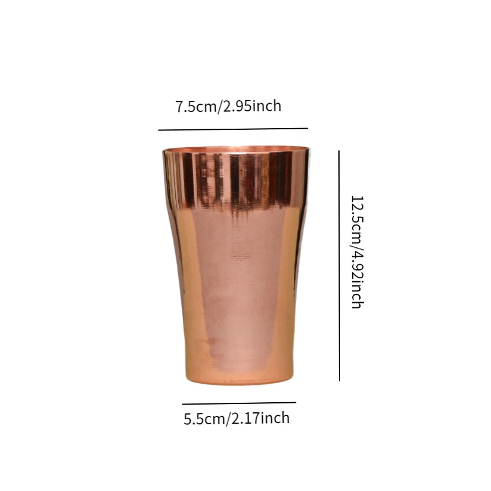 Mule Copper Mug - ถ้วยทองแดงบริสุทธิ์ 400 มล. แก้วทองแดงทำมือแบบหนา แก้วน้ำ กาแฟ