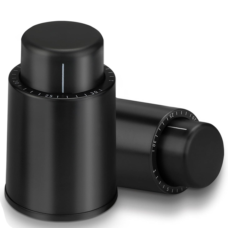 Wine Preservation Pump - จุกปิดขวดไวน์แบบสุญญากาศพร้อมบันทึกระดับเวลาจุกขวดไวน์จุกปิดขวดไวน์ที่นำกลับมาใช้ใหม่ได้