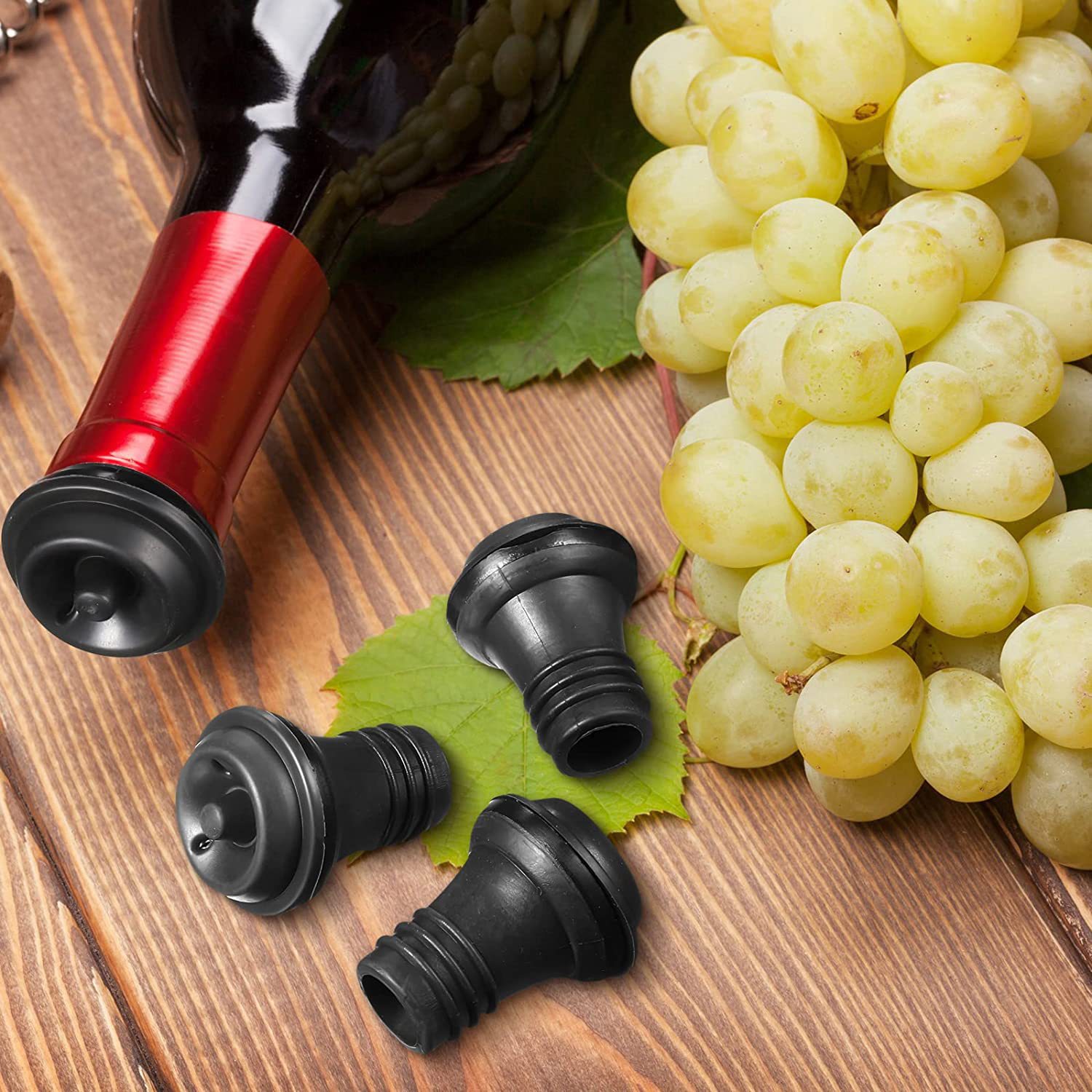 Wine Preservation Pump - ปั๊มสุญญากาศสำหรับไวน์ จุกปิดสุญญากาศแบบแมนนวล อุปกรณ์ปิดผนึกขวดไวน์แดง ป้องกันการสูญเสียคุณภาพ ใช้ได้กับขวดไวน์ทั่วไป อุปกรณ์เสริมสำหรับบาร์