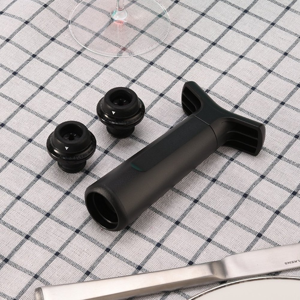 Wine Preservation Pump - ปั๊มสุญญากาศสำหรับเก็บรักษาไวน์พร้อมจุกปิด, จุกปิดขวดไวน์, จุกปิดขวดแบบใช้ซ้ำได้, ช่วยให้ไวน์สดใหม่-A09G