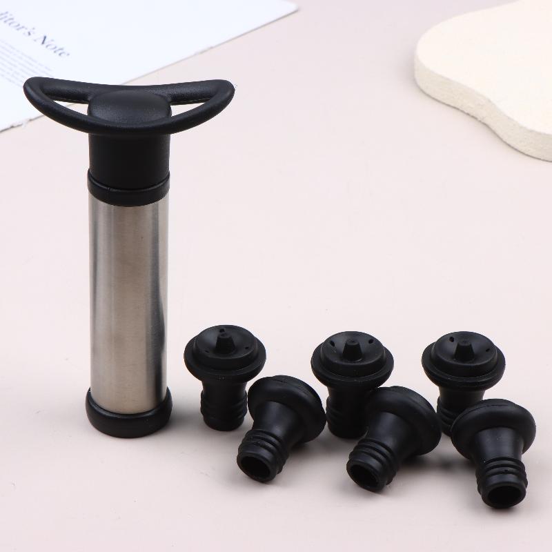 Wine Preservation Pump - 【สวยงาม】ชุดปิดผนึกขวดไวน์แบบสุญญากาศ จุกปิดขวดไวน์แบบสุญญากาศสำหรับไวน์ขาว/เบียร์ โลหะผสมสังกะสี ช่วยรักษาความสดของไวน์