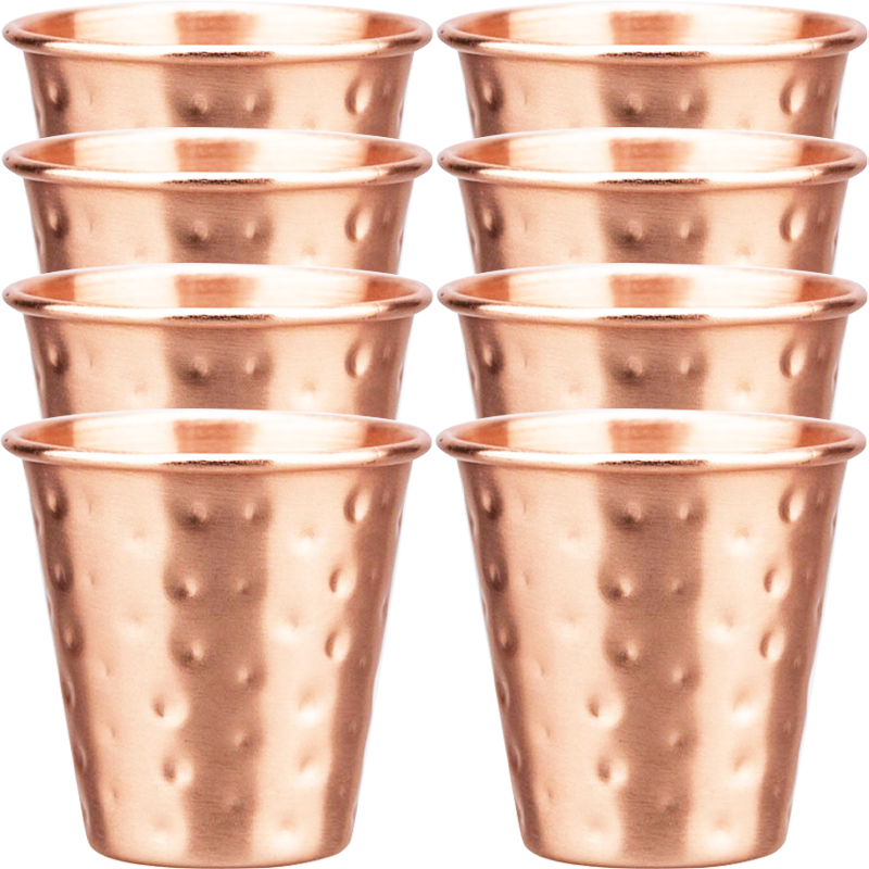 Mule Copper Mug - แก้วทองแดงแท้ 100% แบบใหม่ 6 ชิ้น 8