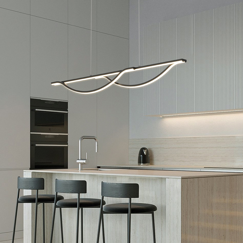 Home Bar Word - LED ร้านอาหารโคมระย้า Nordic Simple ห้องรับประทานอาหารโคมไฟตั้งโต๊ะบาร์ One-Word