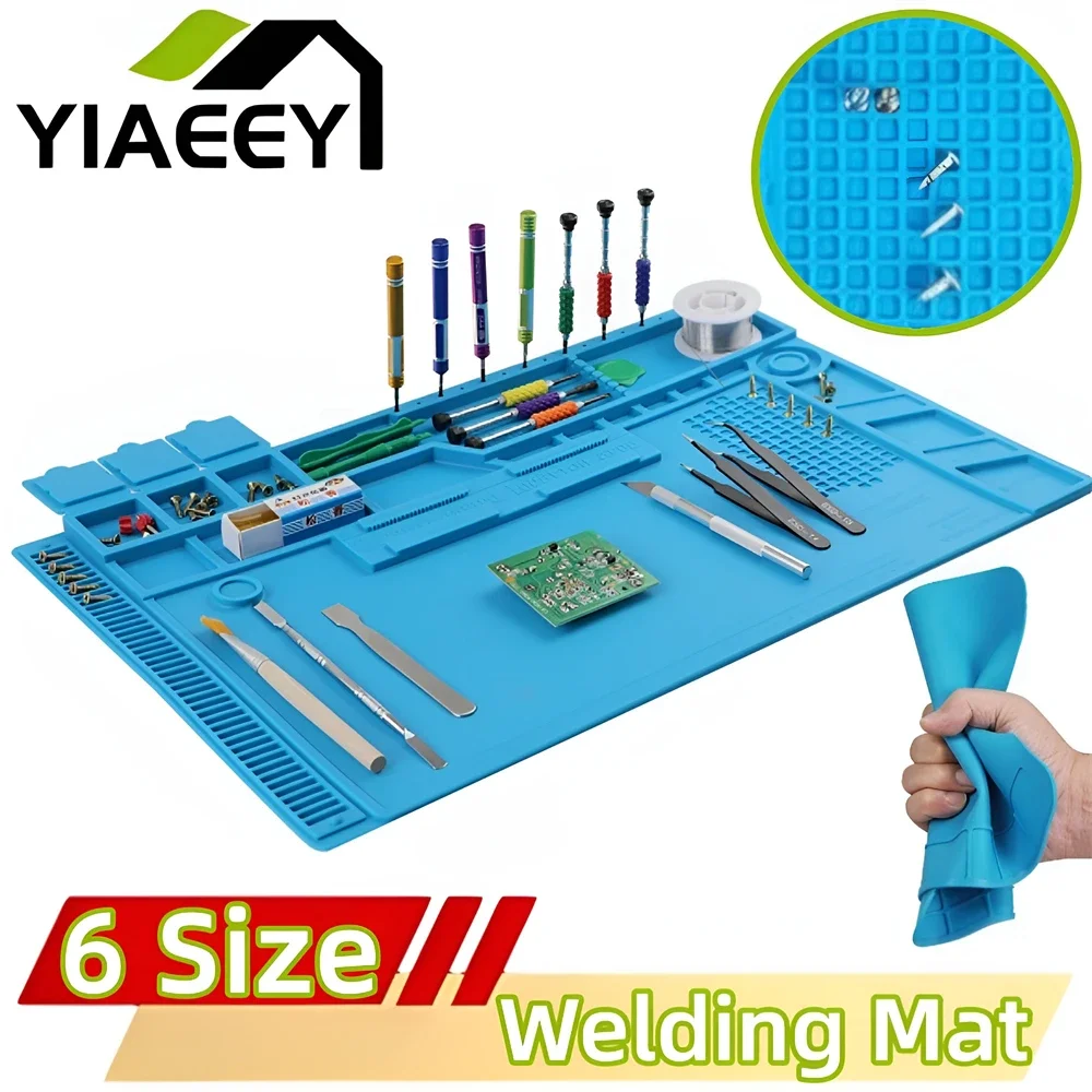Bar Mat Rubber - แผ่นเชื่อมฉนวนกันความร้อนแผ่นทํางานซิลิโคนแผ่นบัดกรีบัดกรี Work Station Pad สําหรับโทรศัพท์เชื่อมซ่อมเครื่องมือ