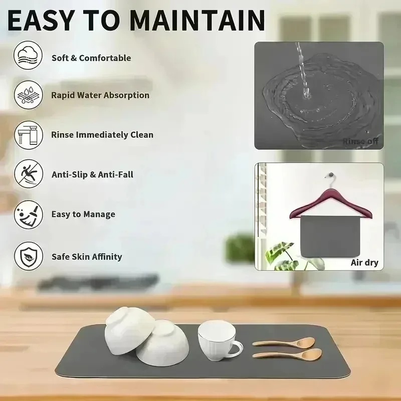 แผ่นรองครัวลายกาแฟสุดสร้างสรรค - Bar Mat Rubber บทวิจารณ์และราคา
