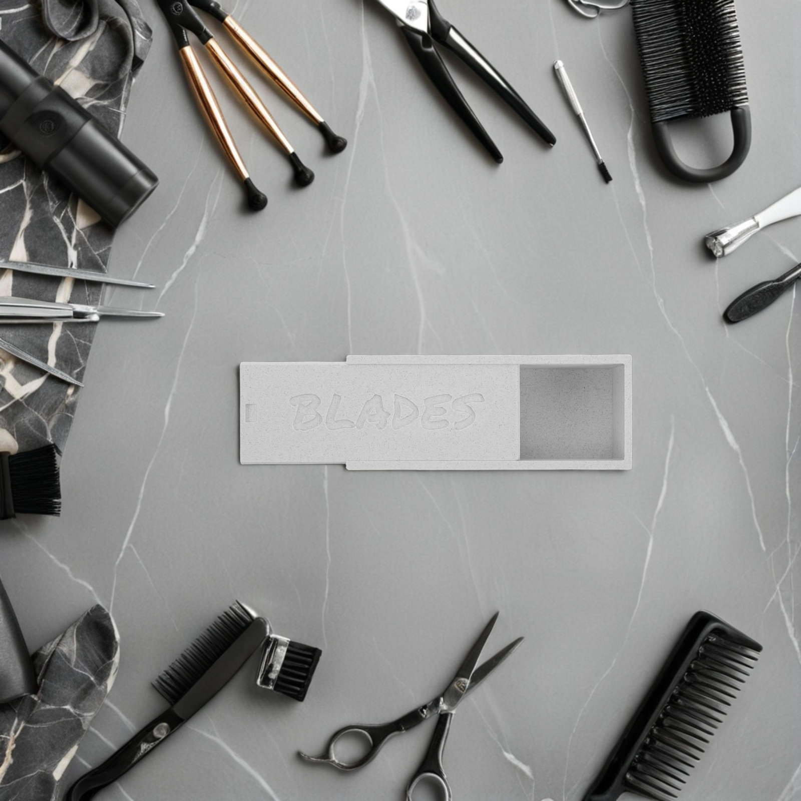 กล่องเก็บใบมีดสองช่องสีขาว ที่ - Home Barber บทวิจารณ์และราคา
