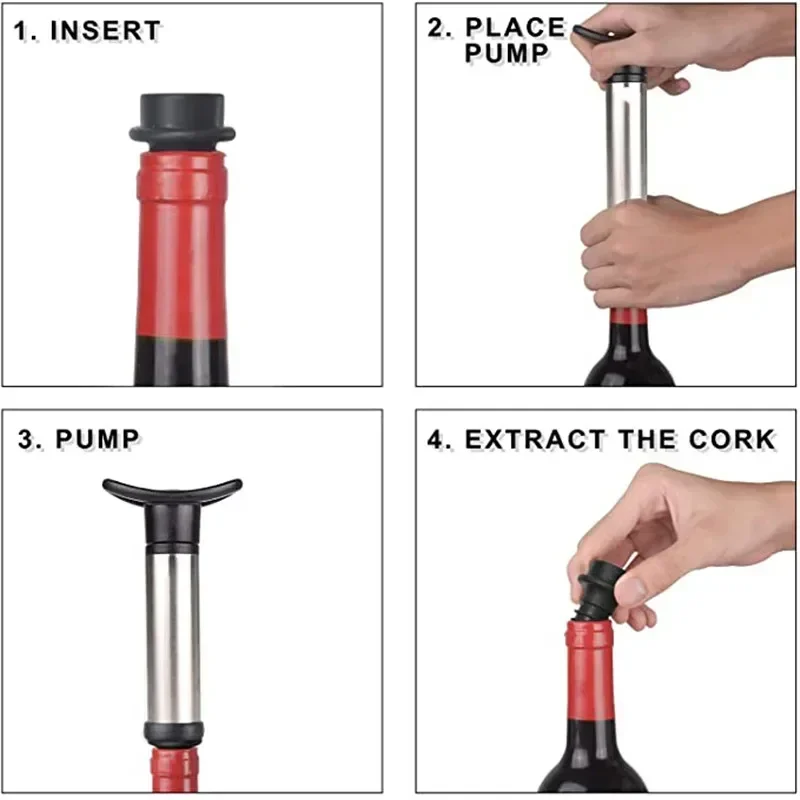 ชุดปั๊มไวน์แบบสุญญากาศพร้อมจุก - Wine Preservation Pump บทวิจารณ์และราคา