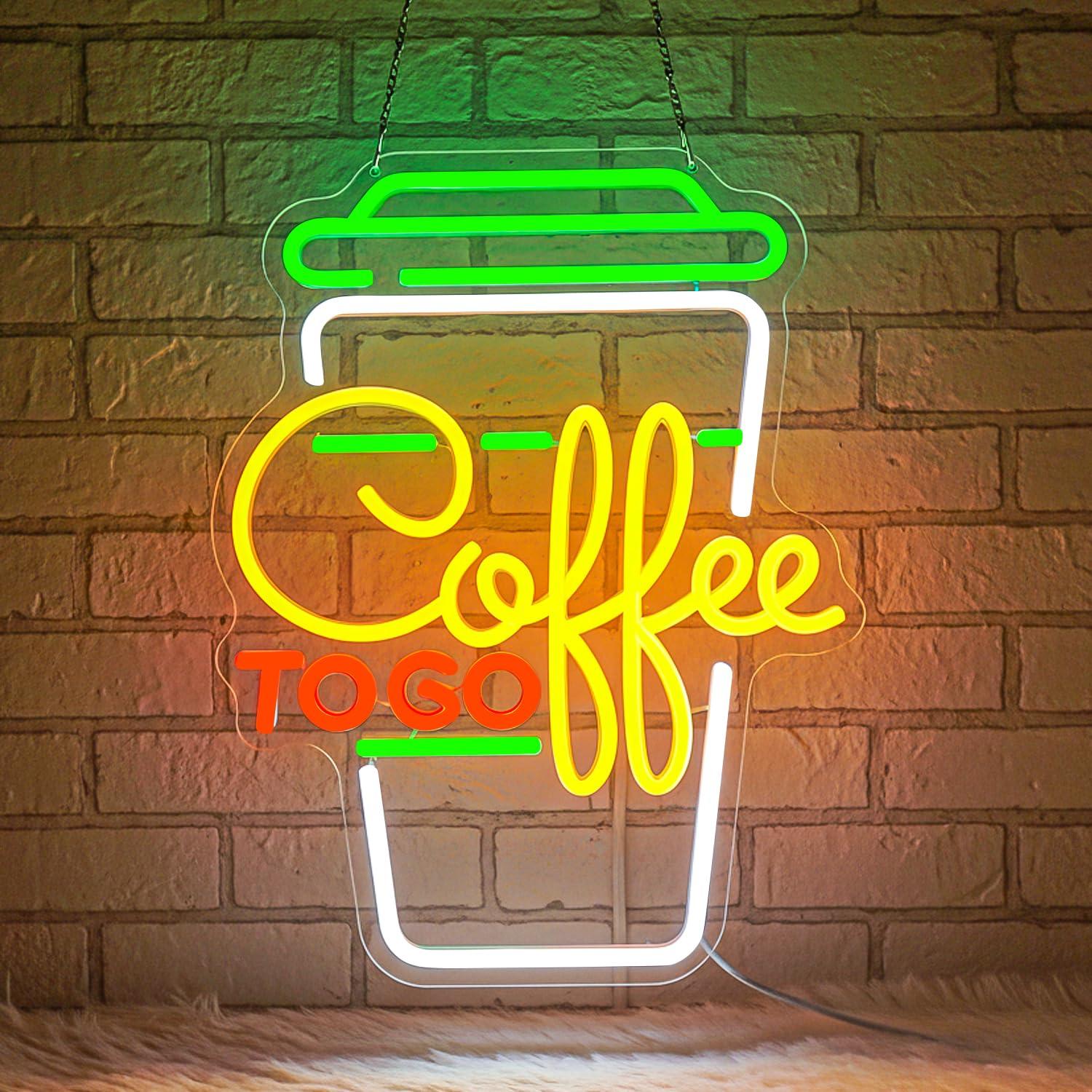 ป้ายไฟนีออนรูปกาแฟ ไฟ LED ปรับ - Home Bar And Kitchen บทวิจารณ์และราคา