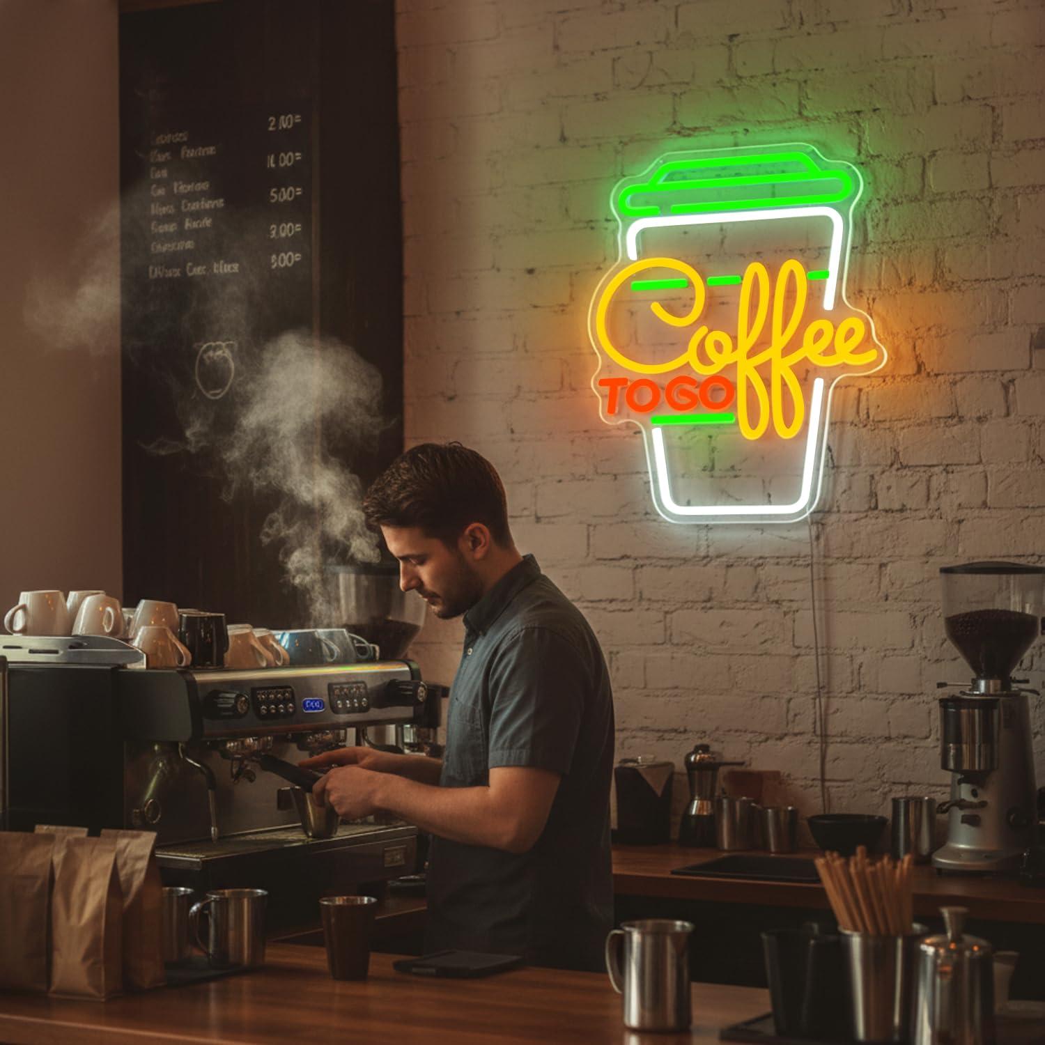 ป้ายไฟนีออนรูปกาแฟ ไฟ LED ปรับ - Home Bar And Kitchen บทวิจารณ์และราคา