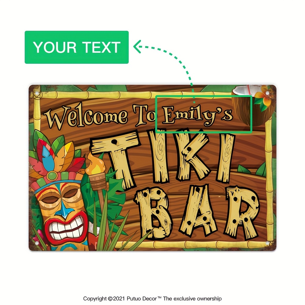 ป้ายตกแต่งบาร์ทิกิแบบกำหนดเอง, - Home Bar And Kitchen บทวิจารณ์และราคา