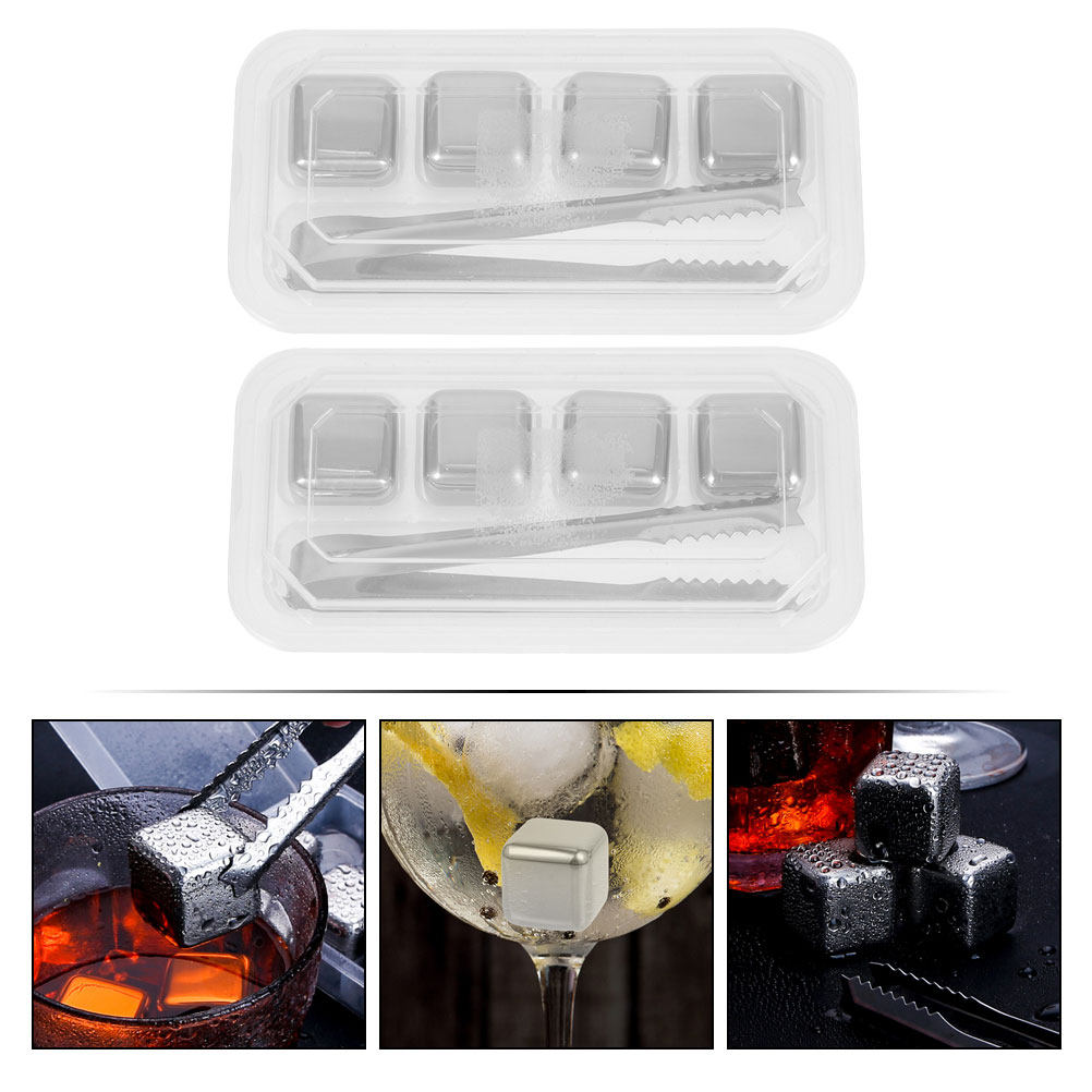 ชุดก้อนน้ำแข็งสแตนเลส 2 ชุด ใช - Home Bar Set บทวิจารณ์และราคา