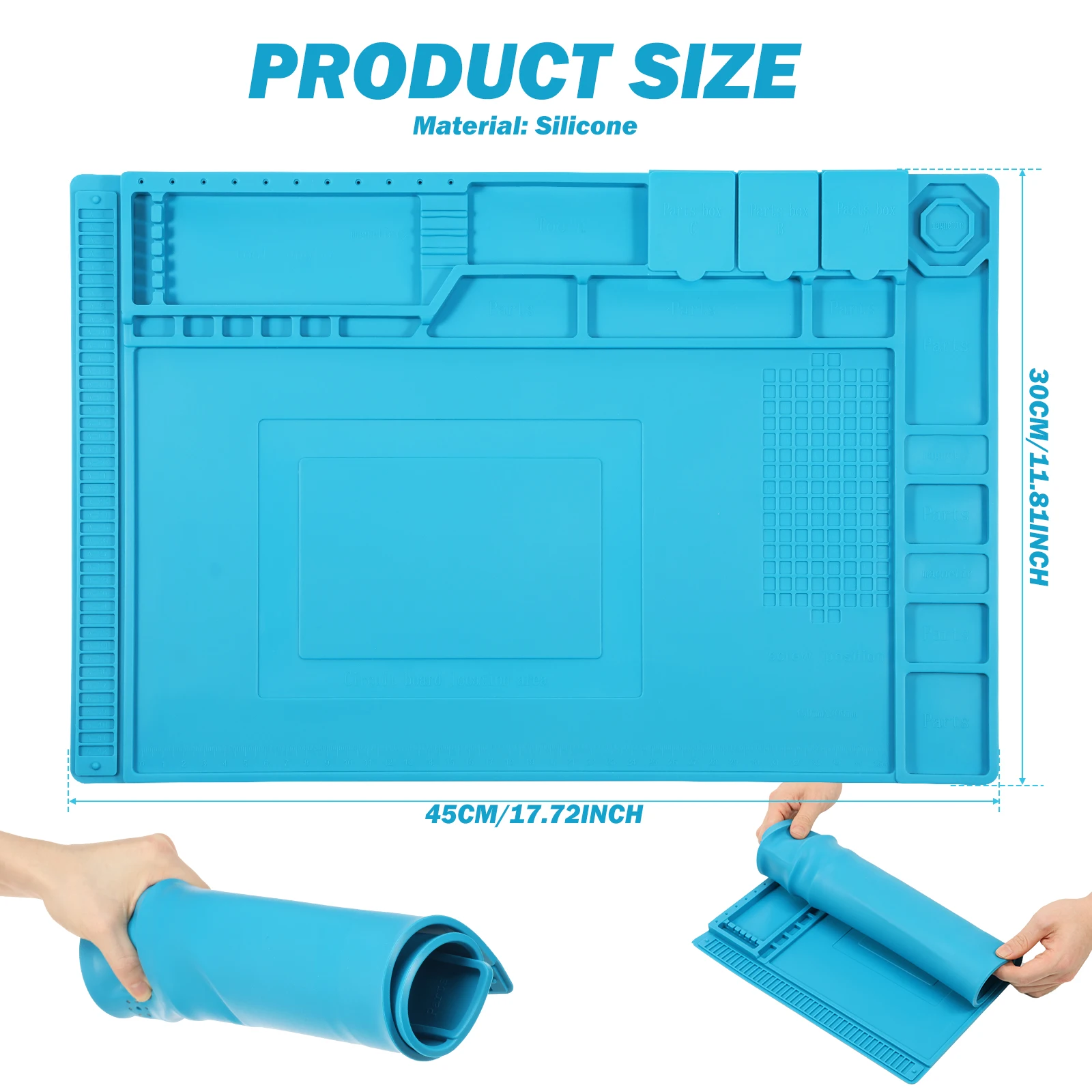 แผ่นรองซิลิโคนสำหรับงานบัดกรี  - Bar Mat Rubber บทวิจารณ์และราคา