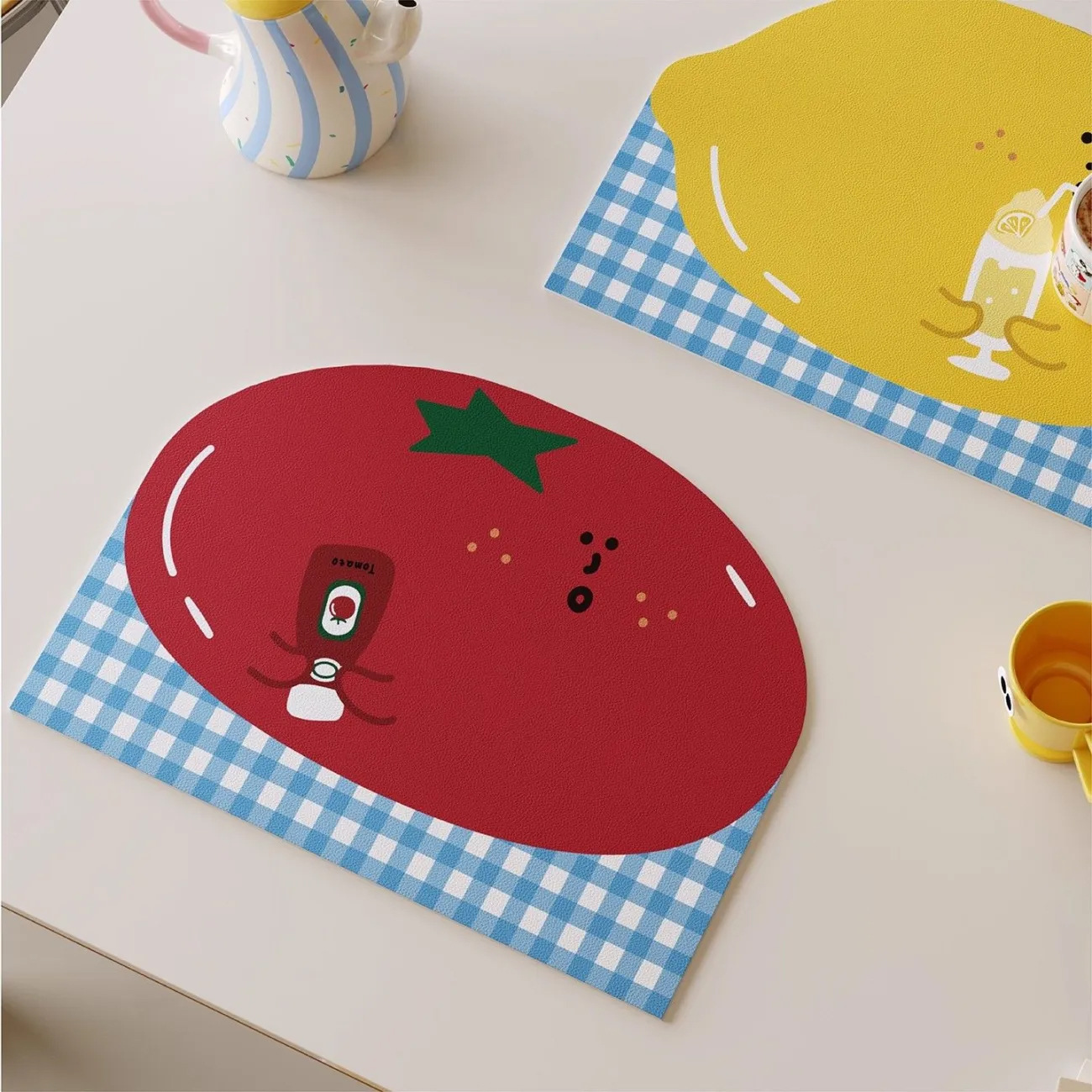 แผ่นรองแก้วน้ำหนังลายการ์ตูนกั - Bar Mat Rubber บทวิจารณ์และราคา