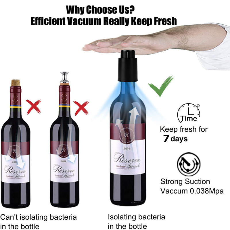 LMETJMA ขวดไวน์ Stoppers สูญญา - Wine Preservation Pump บทวิจารณ์และราคา